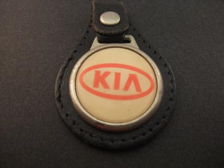 Kia auto sleutelhanger zwart leer